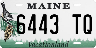 ME license plate 6443TQ