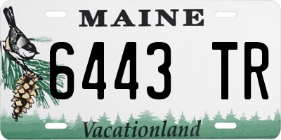 ME license plate 6443TR