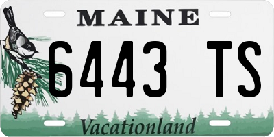 ME license plate 6443TS