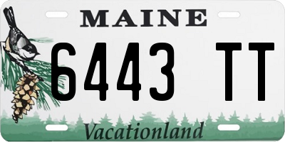ME license plate 6443TT