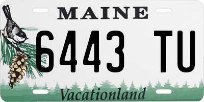 ME license plate 6443TU