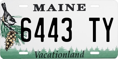 ME license plate 6443TY
