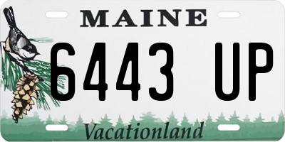 ME license plate 6443UP