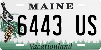 ME license plate 6443US