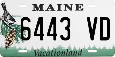 ME license plate 6443VD