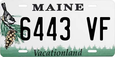 ME license plate 6443VF