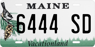 ME license plate 6444SD