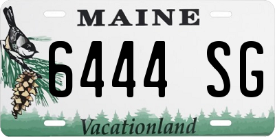 ME license plate 6444SG