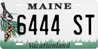 ME license plate 6444ST