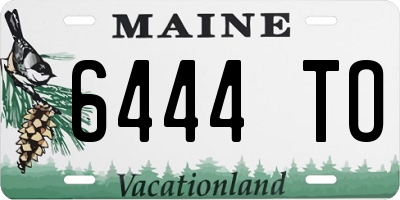 ME license plate 6444TO