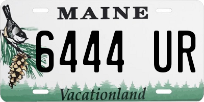 ME license plate 6444UR