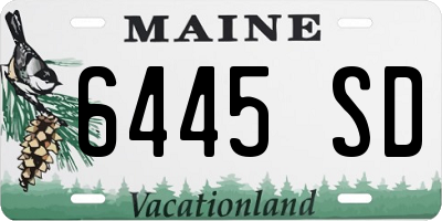 ME license plate 6445SD
