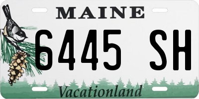 ME license plate 6445SH