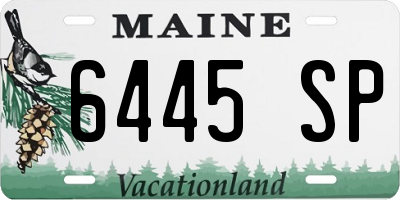 ME license plate 6445SP