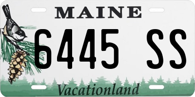 ME license plate 6445SS