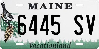 ME license plate 6445SV