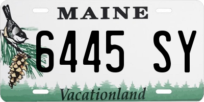 ME license plate 6445SY