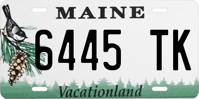 ME license plate 6445TK