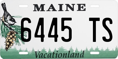 ME license plate 6445TS
