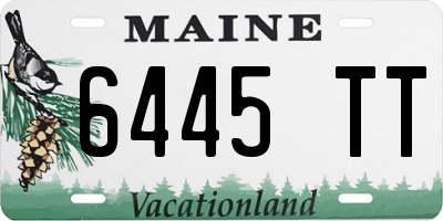 ME license plate 6445TT