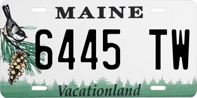 ME license plate 6445TW