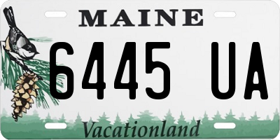 ME license plate 6445UA