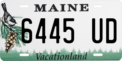 ME license plate 6445UD