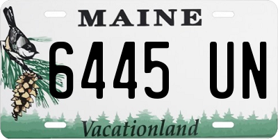 ME license plate 6445UN