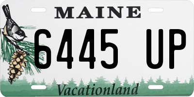 ME license plate 6445UP