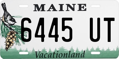 ME license plate 6445UT