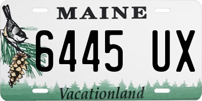 ME license plate 6445UX