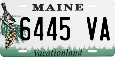 ME license plate 6445VA