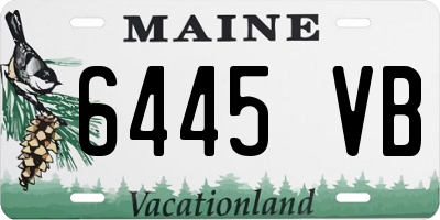 ME license plate 6445VB