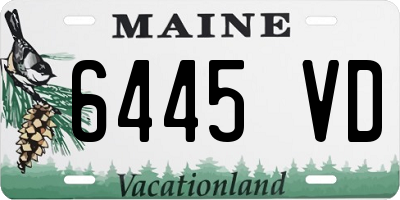 ME license plate 6445VD