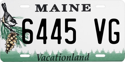 ME license plate 6445VG