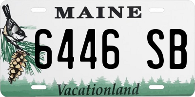 ME license plate 6446SB