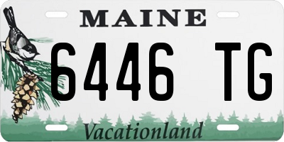 ME license plate 6446TG