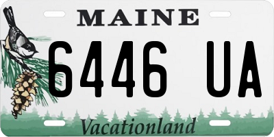 ME license plate 6446UA