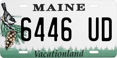 ME license plate 6446UD
