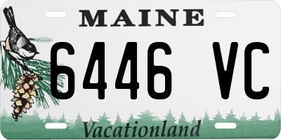 ME license plate 6446VC