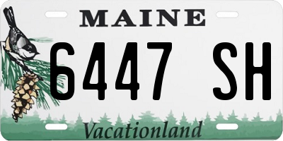 ME license plate 6447SH