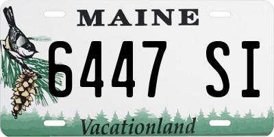 ME license plate 6447SI