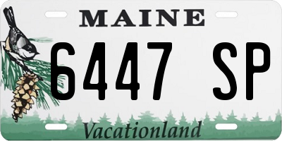 ME license plate 6447SP