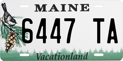 ME license plate 6447TA