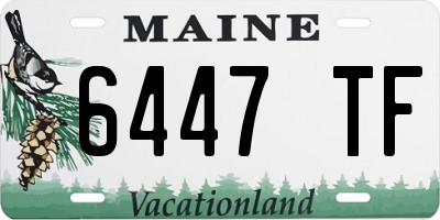 ME license plate 6447TF