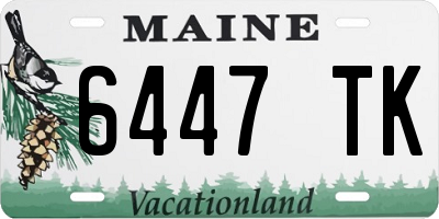ME license plate 6447TK
