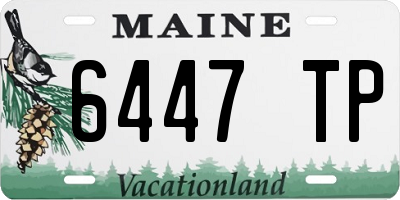 ME license plate 6447TP