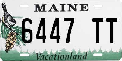 ME license plate 6447TT