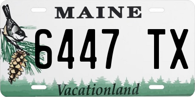 ME license plate 6447TX