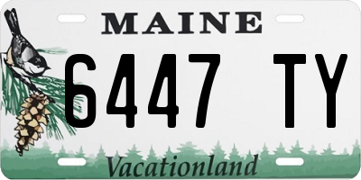ME license plate 6447TY